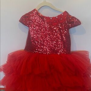Glittering Ruby Sequin Tutu Dress for Kids